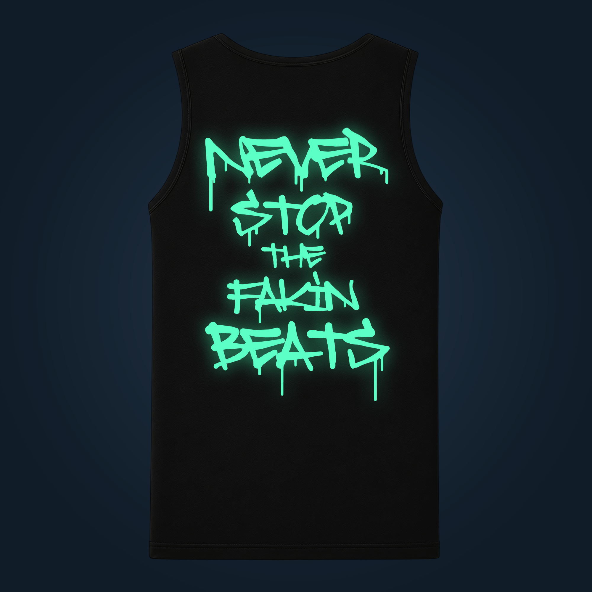 Never Stop tank top men back print