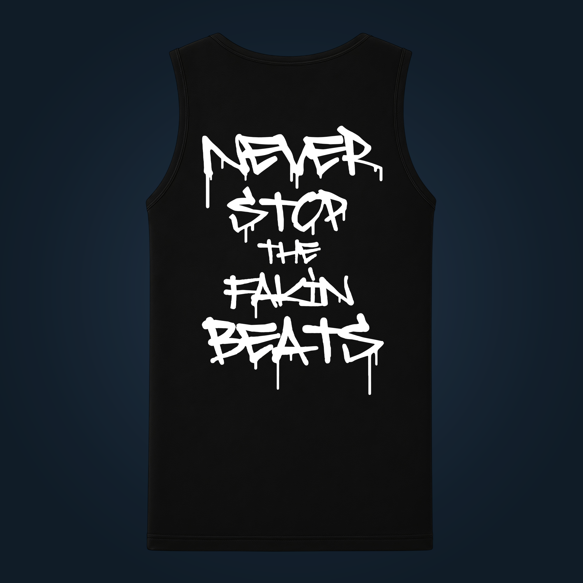 Never Stop tank top men back print - Image 2