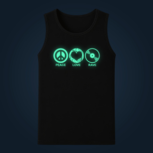 Peace, Love, Rave tank top men