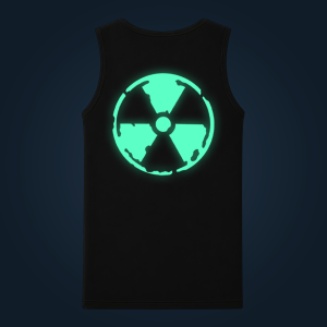 Radioactive tank top men back print