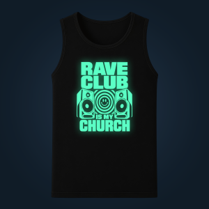 RAVE CLUB IS MY CHURCH tank top men