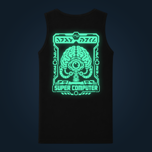 SUPER COMPUTER tank top men back print