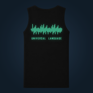 Universal Language tank top men back print