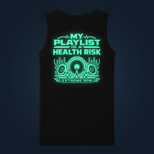 MY PLAYLIST IS A HEALTH RISK tank top men back print