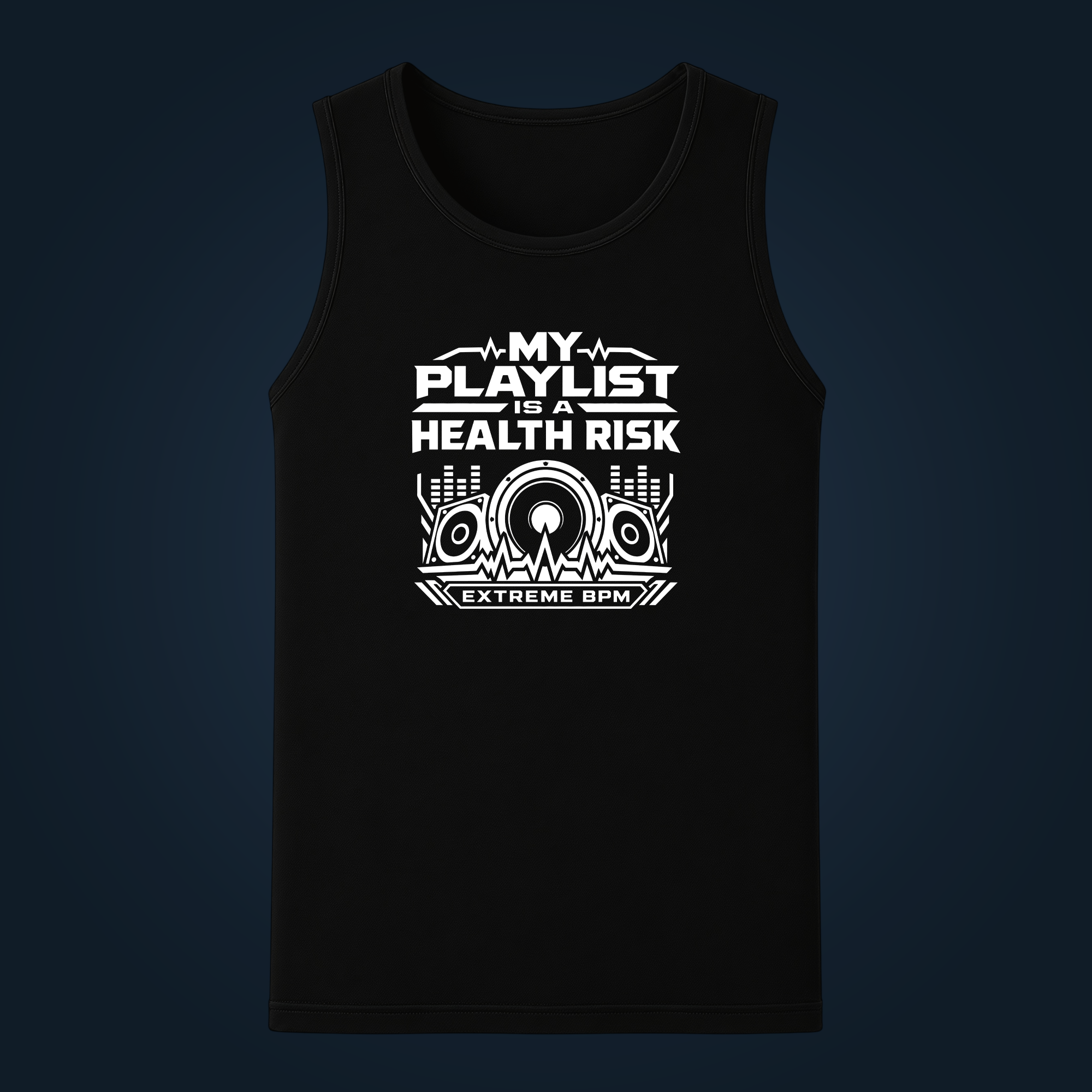 MY PLAYLIST IS A HEALTH RISK tank top men - Image 2