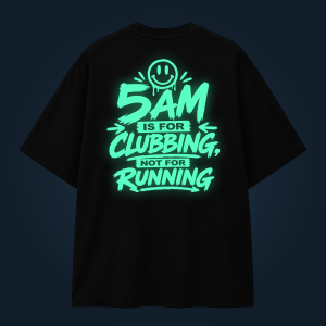 5 AM oversized t-shirt backprint