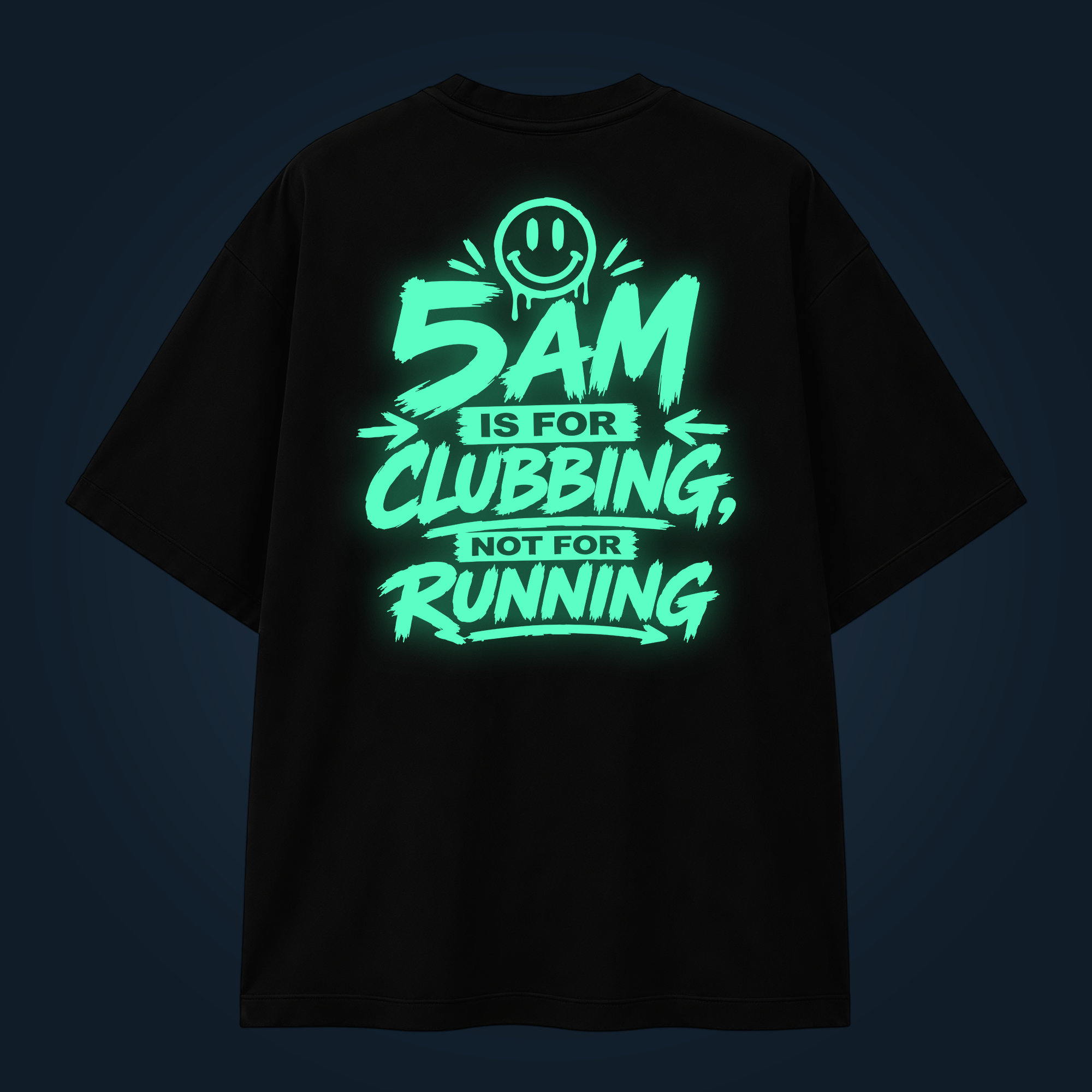 5 AM oversized t-shirt backprint