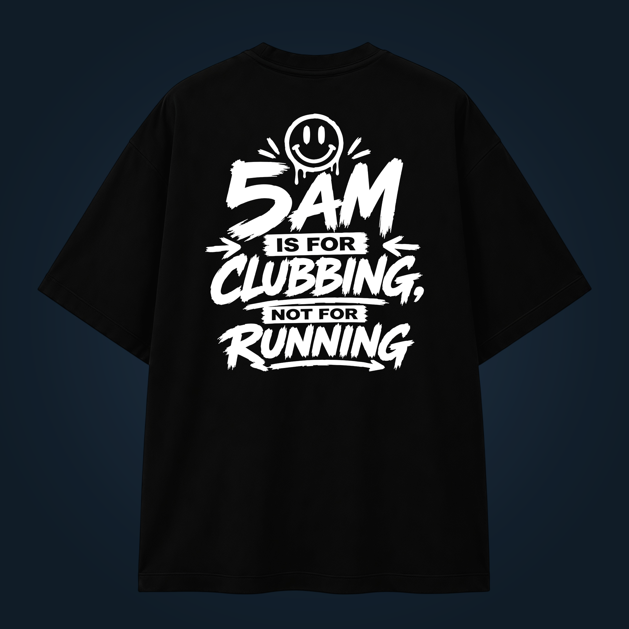 5 AM oversized t-shirt backprint - Image 2