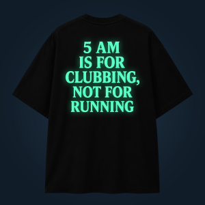 5 AM oversized t-shirt backprint
