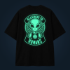 ALLERGIC TO HUMANS oversized t-shirt backprint