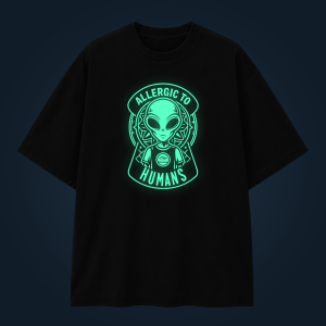 ALLERGIC TO HUMANS oversized t-shirt