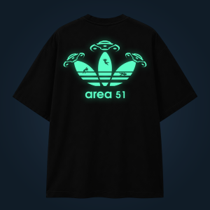 Area 51 oversized t-shirt backprint