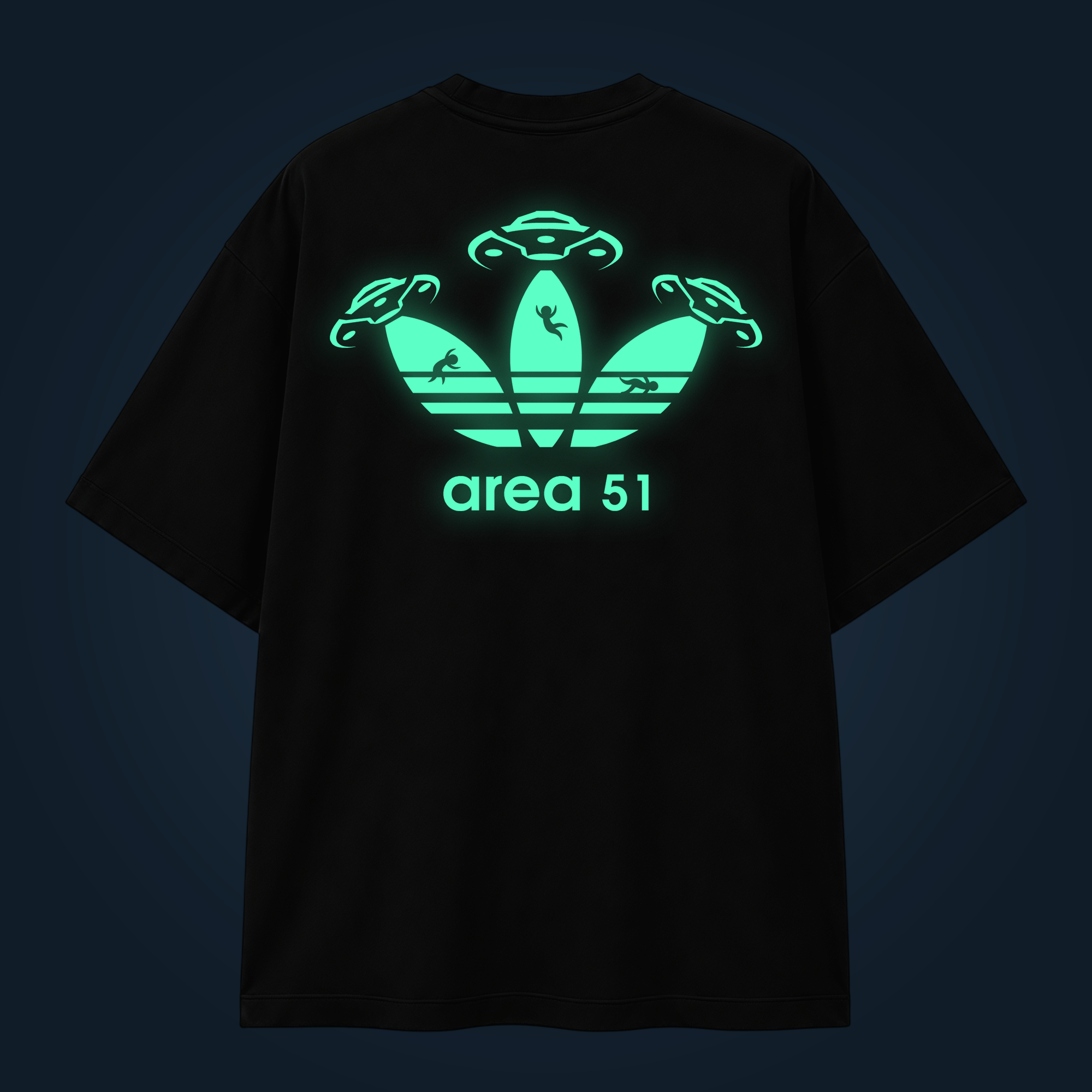 Area 51 oversized t-shirt backprint