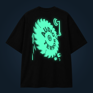 AUDIO TERROR oversized t-shirt backprint