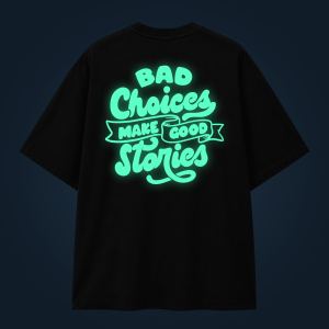 Bad Choices oversized t-shirt backprint