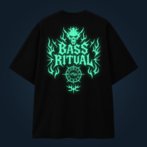 BASS RITUAL oversized t-shirt backprint