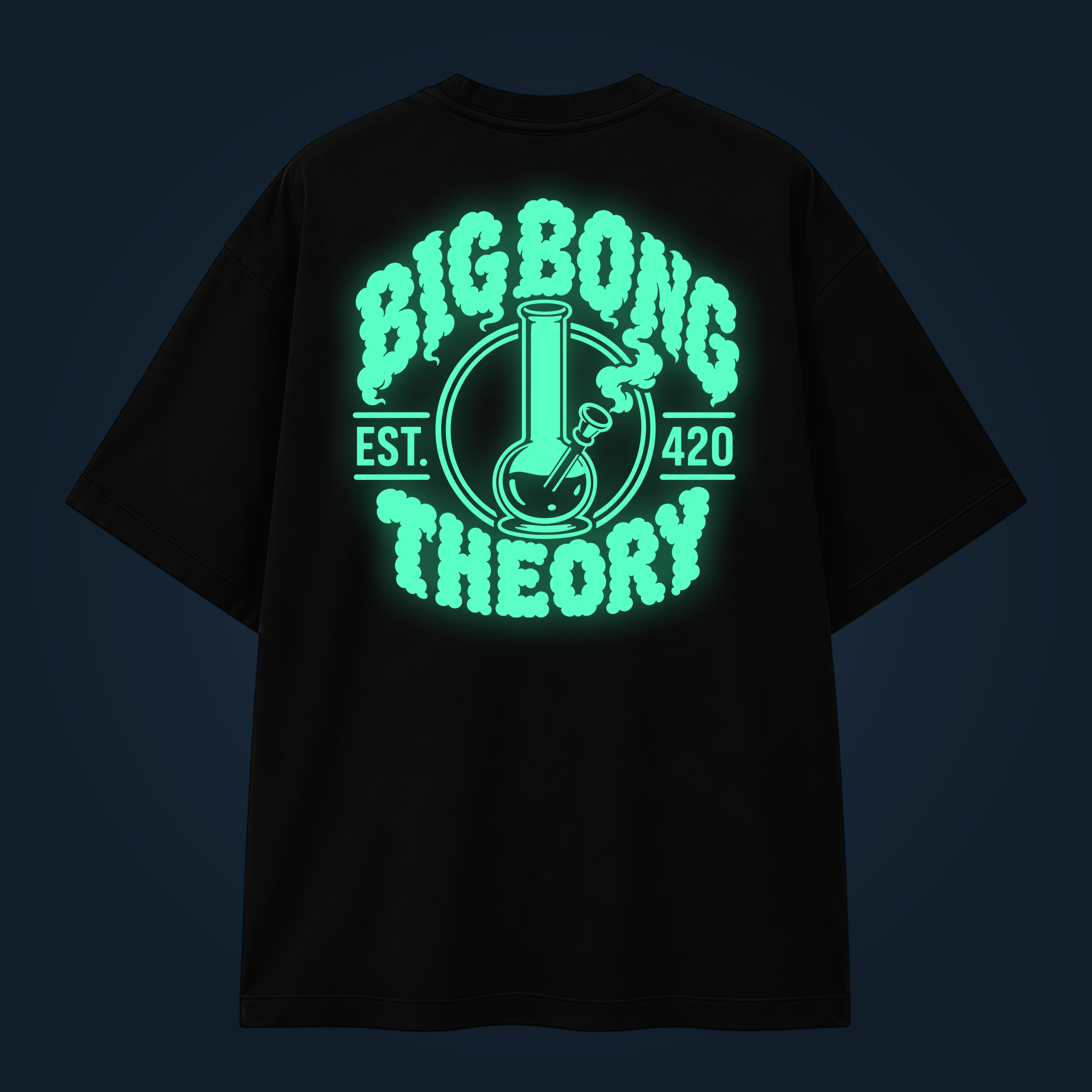 Big Bong Theory oversized t-shirt backprint
