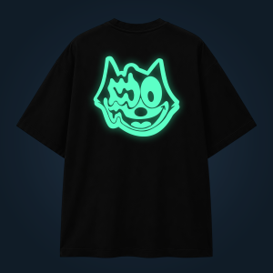 Cat oversized t-shirt backprint