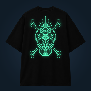 Cyber Pirate oversized t-shirt backprint
