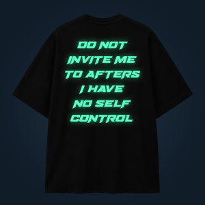 Do Not Invite Me oversized t-shirt backprint