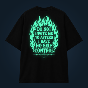 Do Not Invite Me oversized t-shirt backprint