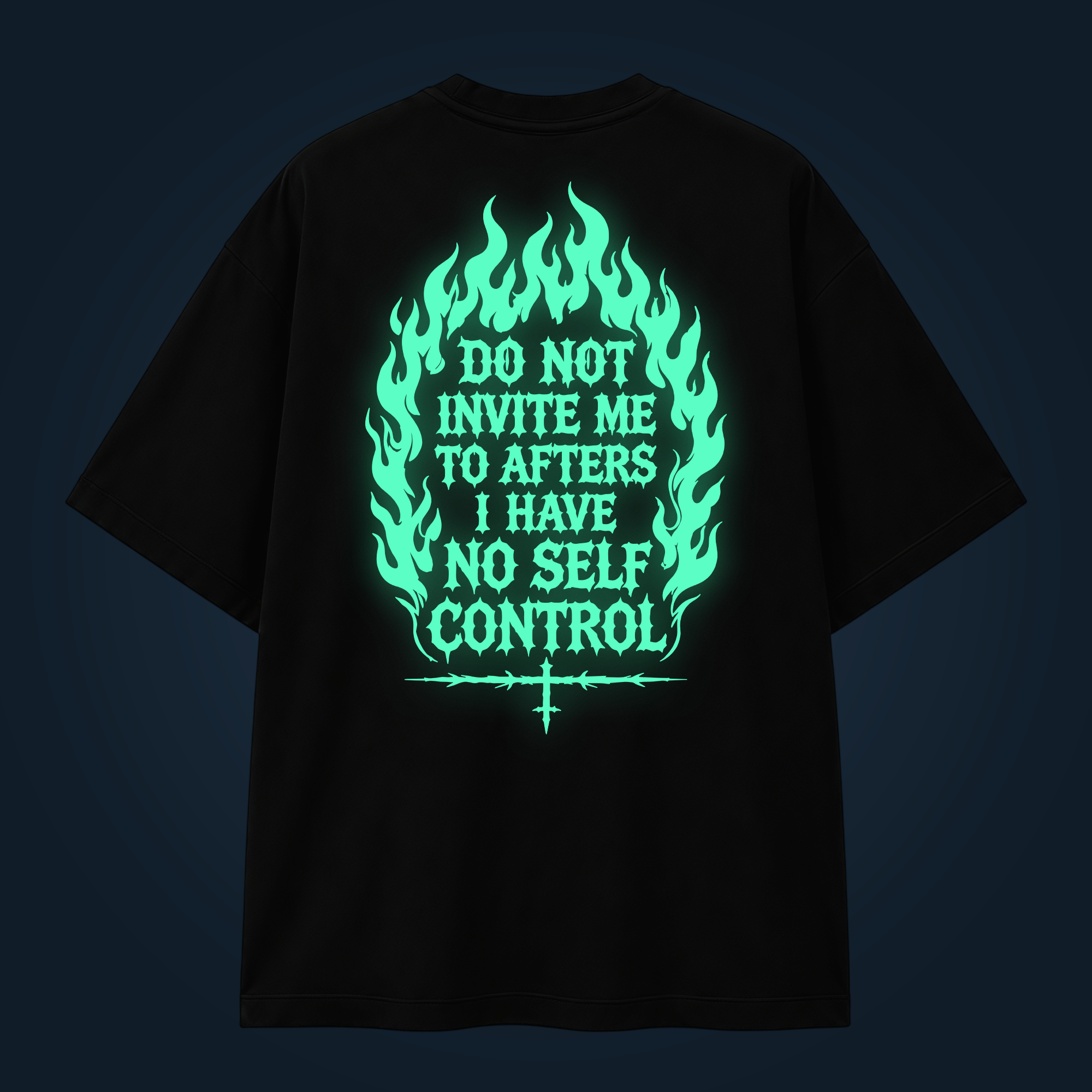 Do Not Invite Me oversized t-shirt backprint