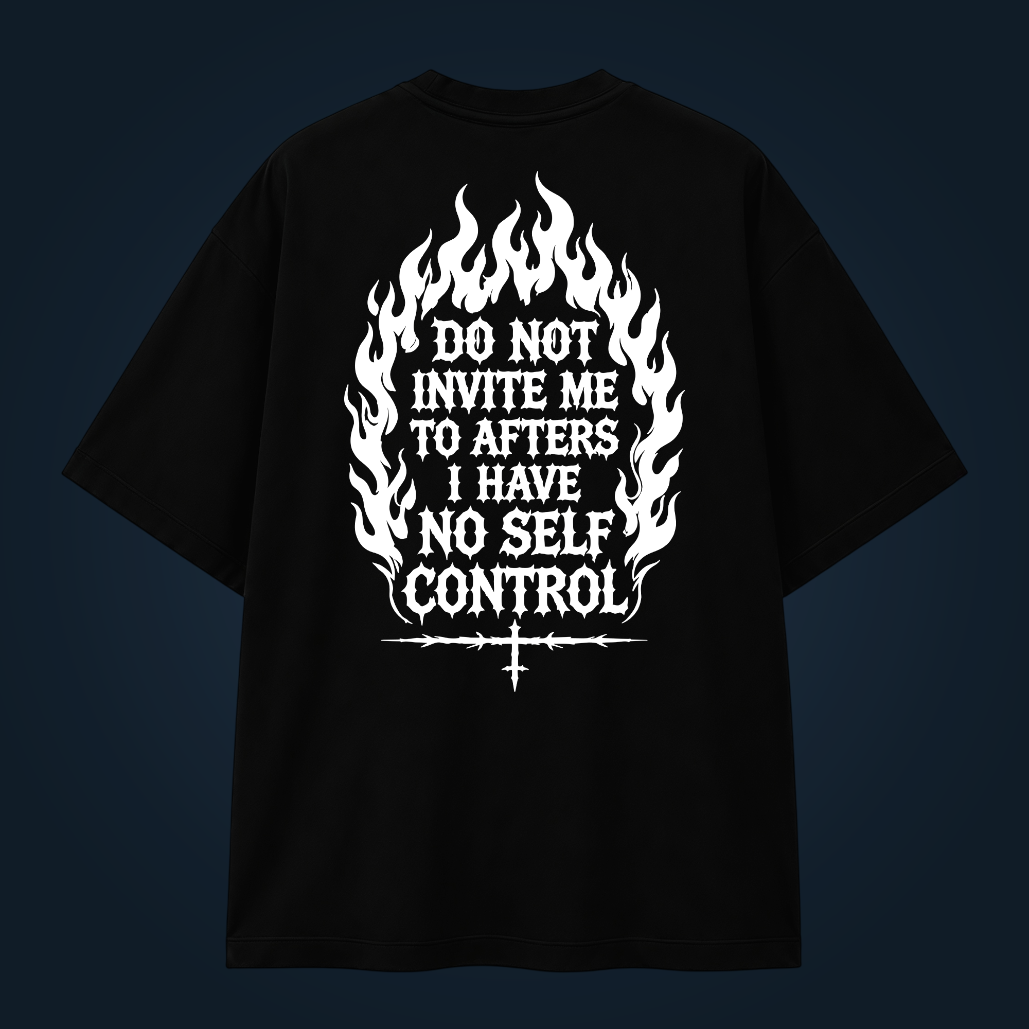 Do Not Invite Me oversized t-shirt backprint - Image 2