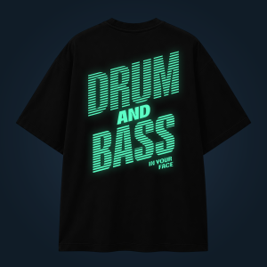 DRUM AND BASS oversized t-shirt backprint