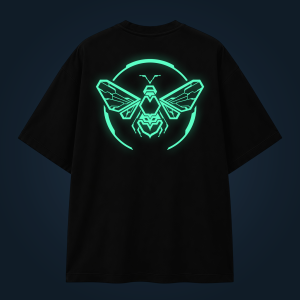 Electric Bee oversized t-shirt backprint