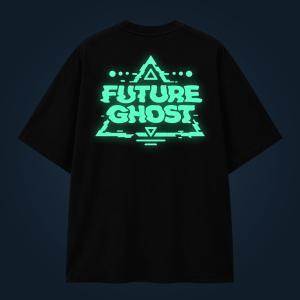 FUTURE GHOST oversized t-shirt backprint