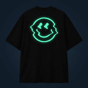 Glitched oversized t-shirt backprint