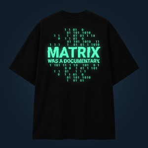 Matrix Was A Documentary oversized t-shirt backprint