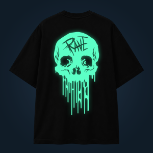Melting Skull oversized t-shirt backprint