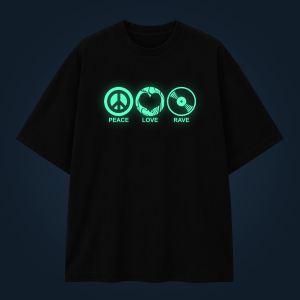 Peace, Love, Rave oversized t-shirt