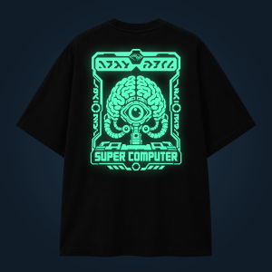 SUPER COMPUTER oversized t-shirt backprint