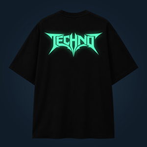 Techno oversized t-shirt backprint