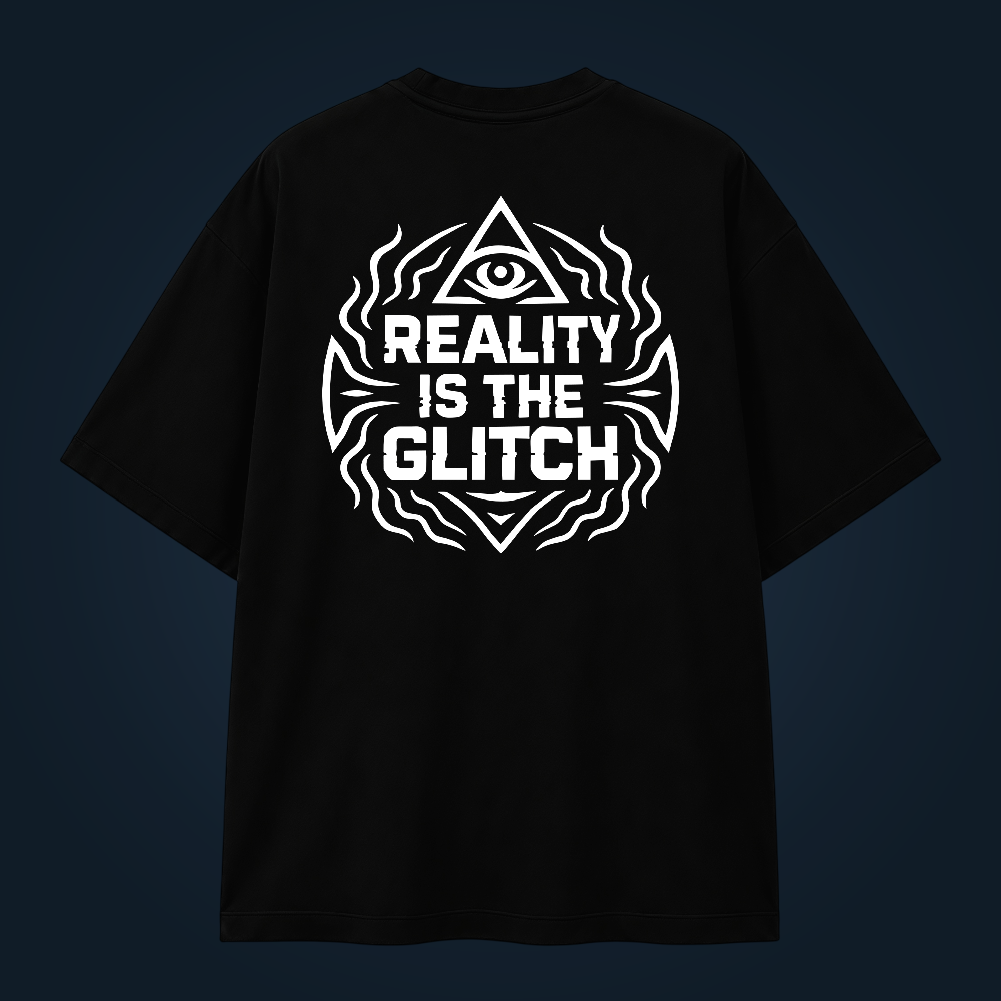 REALITY IS THE GLITCH oversized t-shirt backprint - Image 2