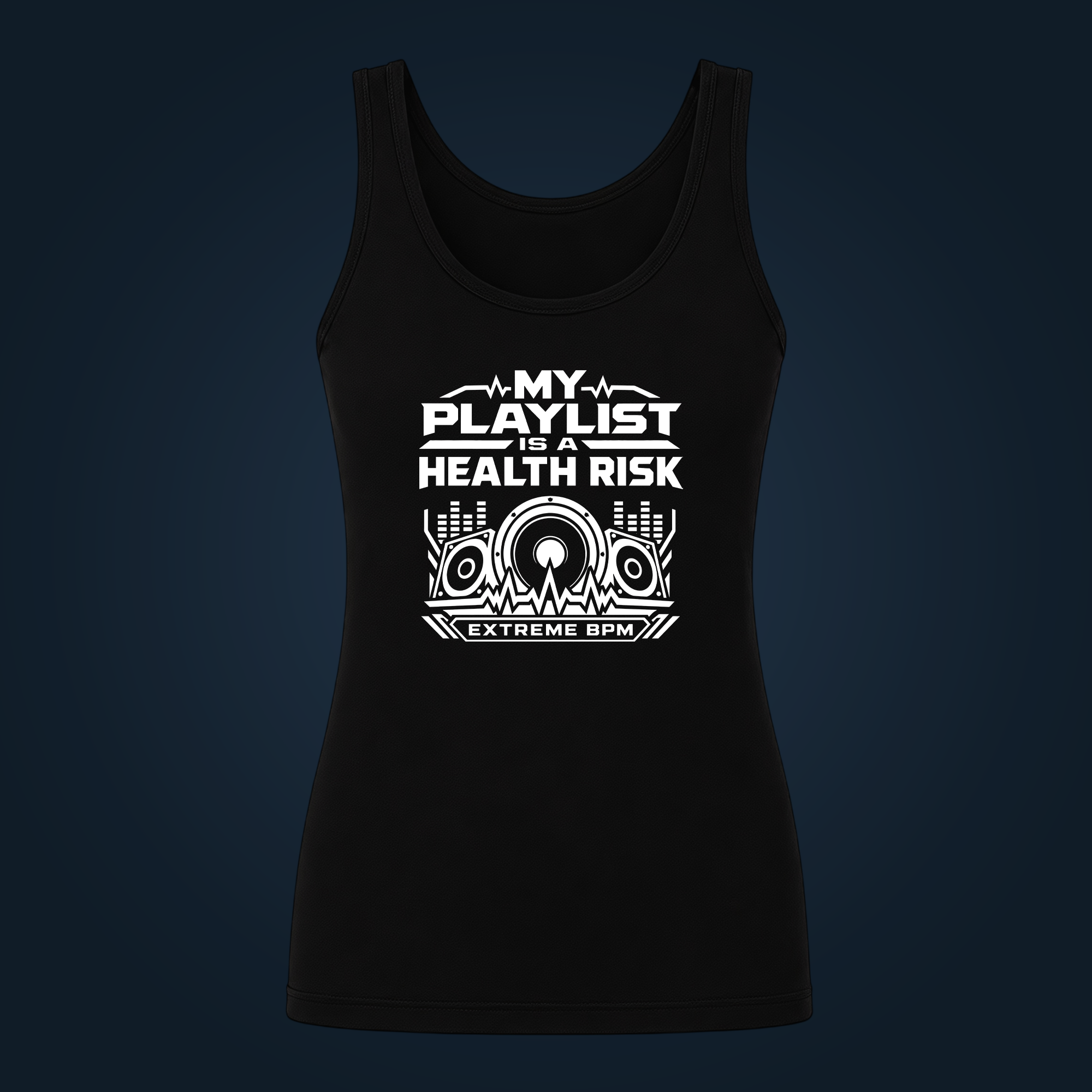 MY PLAYLIST IS A HEALTH RISK tank top women - Image 2
