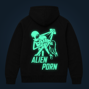 Alien Porn zipped hoodie