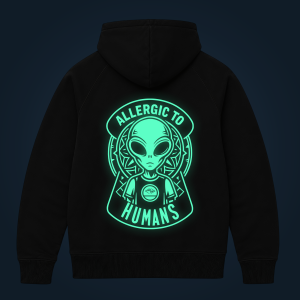 ALLERGIC TO HUMANS zipped hoodie