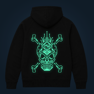Cyber Pirate zipped hoodie