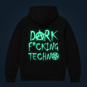 Dark Techno zipped hoodie