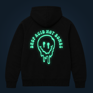Drop Acid Not Bombs zipped hoodie