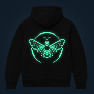 Electric Bee zipped hoodie