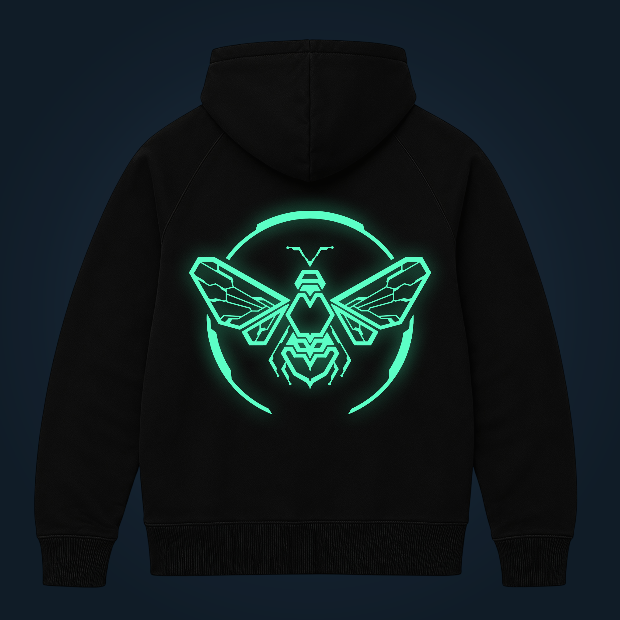 Electric Bee zipped hoodie
