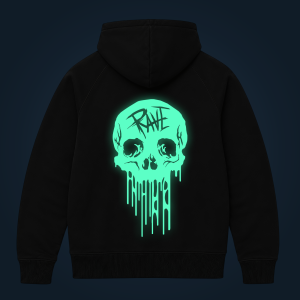 Melting Skull zipped hoodie