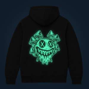 MUSHROOM SMILE zipped hoodie