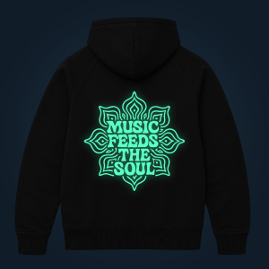 MUSIC FEEDS THE SOUL zipped hoodie