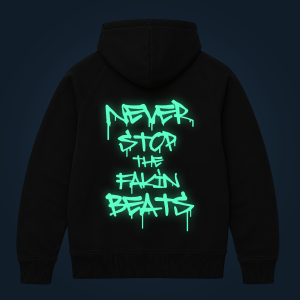 Never Stop zipped hoodie