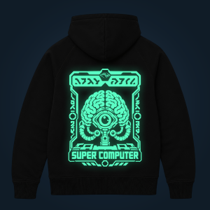SUPER COMPUTER zipped hoodie